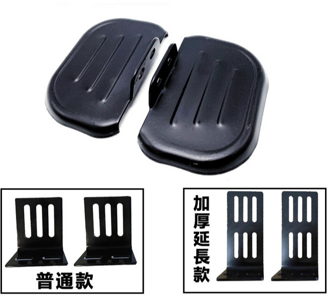 加長加厚機車腳踏板 機車踏板改裝配件 防滑耐磨, C款+短款角鐵, 短款角鐵, C款