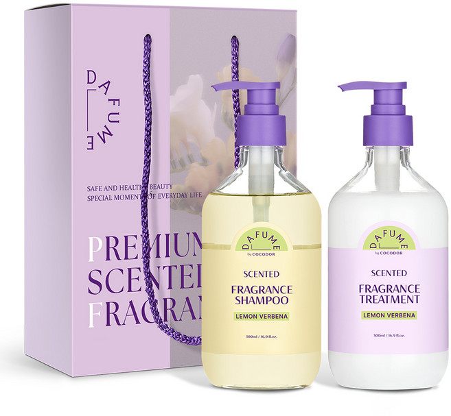 다퓸 바이 코코도르 센티드 프래그런스 샴푸 + 트리트먼트 선물세트 레몬버베나, 2세트