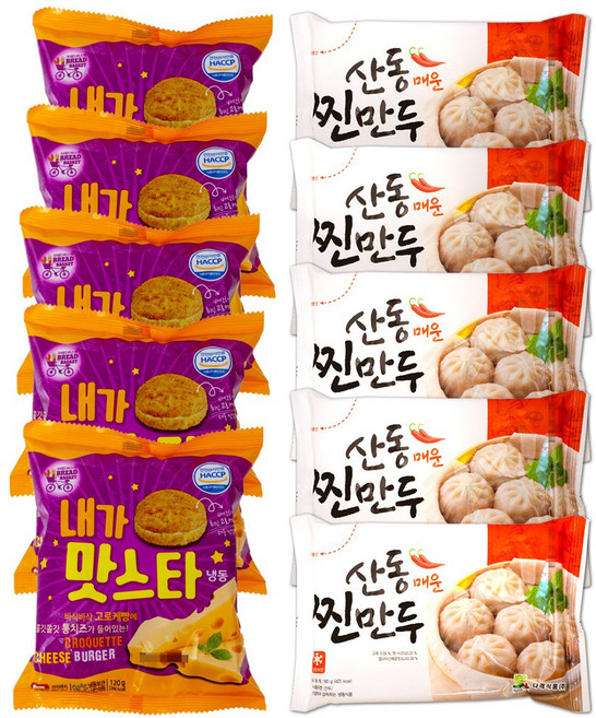 [푸드원스토어] 내가맛스타 5개 + 산동 매운만두 5개, 1세트