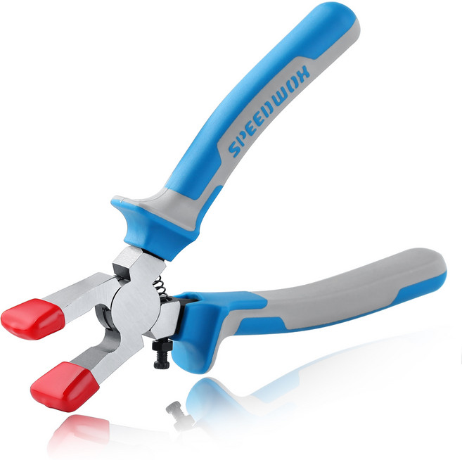 SPEEDWOX 6" 유리 절단용 펜치 키 포브 펜치 유리 깨짐 펜치 미니 유리 펜치 유리 커터 스테인드글라스 고무 펜치용 펜치용 펜치스테인드글라스 고무 플라이어용 러닝 플라이어, 1개