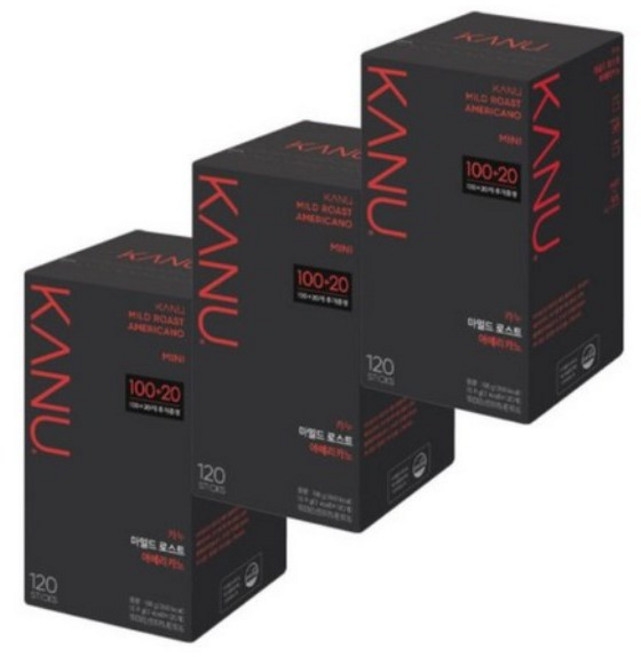 카누 미니 마일드 로스트 아메리카노 120T, 3개, 120개입, 900mg