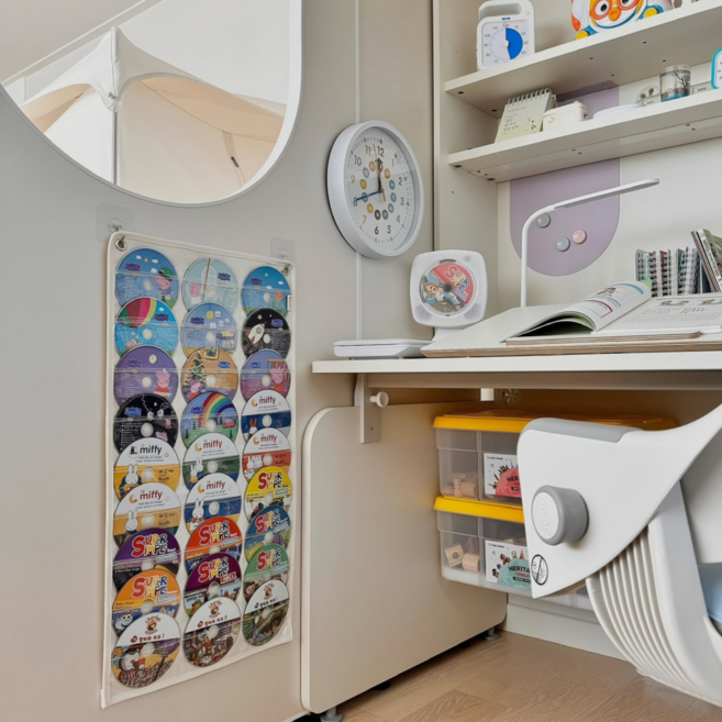 Amoo cd/dvd 보관꽂이 cd정리케이스 dvd보관함, 1개