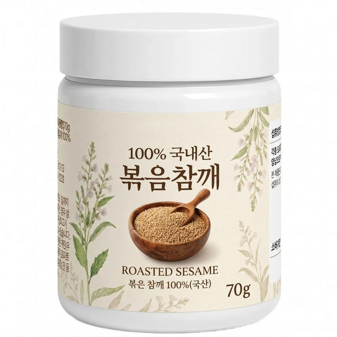 국산 고소한 볶음참깨 유기농 볶은깨, 1개, 70g