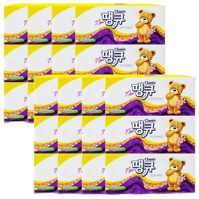 뉴 땡큐 미용티슈 200매 x 24각미용티슈 각티슈 휴지, 200매입, 24박스