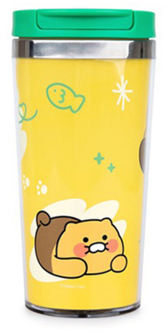 카카오프렌즈 카카오 춘식이 그래픽 스텐 텀블러 보틀 400ml, 1개
