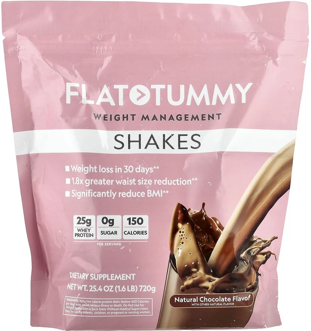매우편하고 Flat Tummy 셰이크 천연 초콜릿 맛 720g(1.6lb) 끝내주게잘나가는상품, FlatTummy셰이크천연초콜릿맛720g16lb, 720g, 1 - 쿠팡
