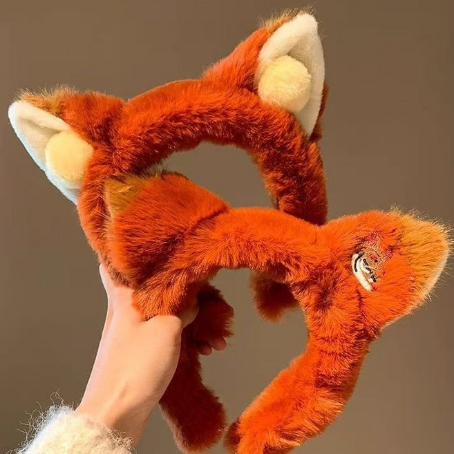 주토피아 여우 닉 플러시 헤어밴드, 1개, 사진색