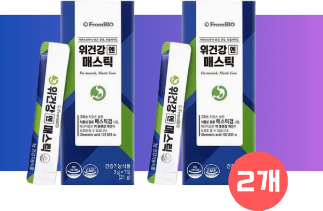 프롬바이오 위건강엔 매스틱 7포, 2개