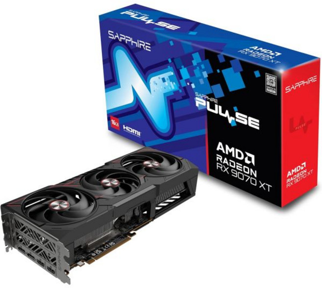 사파이어 11348-03-20G 펄스 AMD 라데온™ RX 9070 XT 게이밍 그래픽 카드 16GB GDDR6 AMD RDNA 4