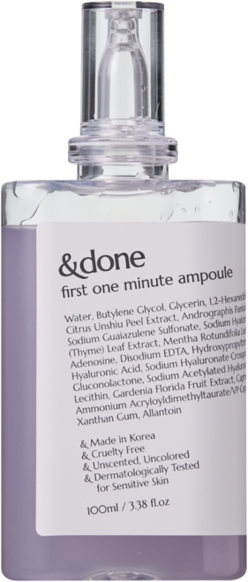 앤던 퍼스트 원 미닛 앰플 / 아줄렌 대용량 / 모공 탄력 / 드롭퍼 용기, 1개, 105ml