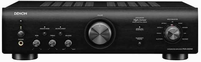 Denon PMA-600NE 블루투스 스테레오 앰프 | 2 채널 앰프 홈 오디오 | 통합 앰프 | 70W x 2 | 내장 DAC 및 포노 프리앰프 | 아날로그 모드 | 고급 초
