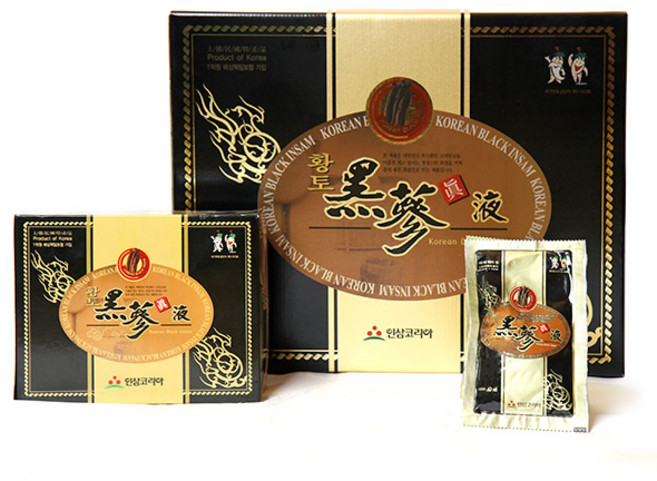 황토흑삼진액 60포(×80ml) 흑삼 흑삼액 홍삼엑기스 홍삼액, 1개