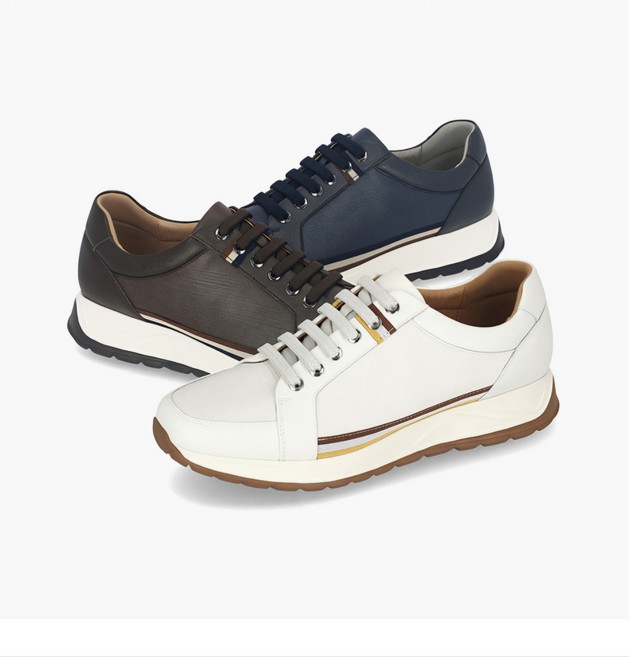 엘칸토 [베스트 리오더] 남성 천연 소가죽 초경량 쿠션 UP 캐주얼 스니커즈(4센치)..리오더하면서 창 쿠션을 더 좋게 만든 베스트 캐주얼..패션 운동화..하이탑