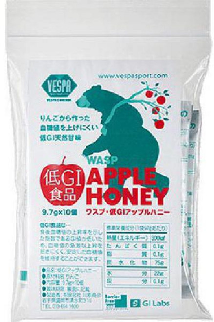 VESPA 베스파 WASP 저GI APPLE HONEY 9.7g×10 WAH10 사과만으로 만든 저GI 저혈당식품 [밸런스영양식품], 단일, 97g