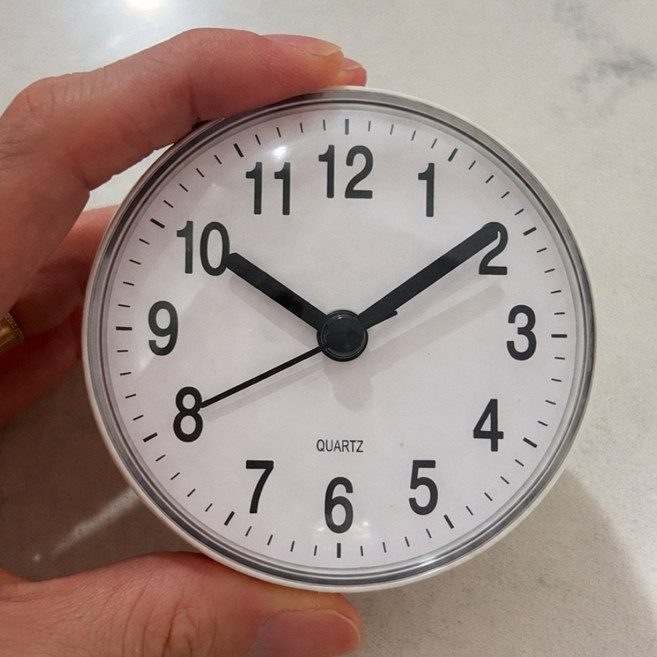 아포나 욕실 흡착식 방수 시계, 다크그레이