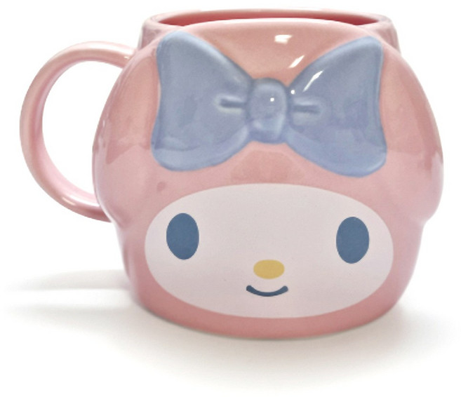 스케이터 산리오 페이스 머그컵 390ml, 핑크마이멜로디, 1개