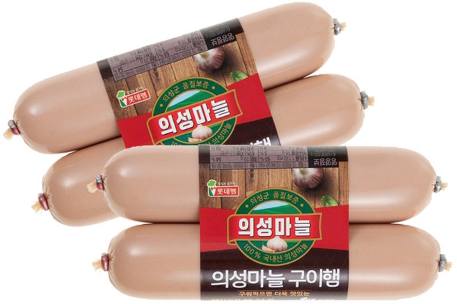 롯데 롯데햄 의성마늘구이 햄 160g x2 4개, 320g