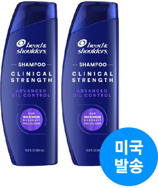 헤드앤숄더 클리니컬 스트렝스 댄드러프 디펜스 어드밴스드 오일 컨트롤 샴푸, 2개, 400ml