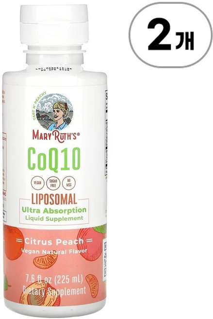 메리루스 코큐텐 리포좀 시트러스 피치맛 MaryRuth's CoQ10 Liposomal Citrus Peach 225ml, 2개 - 쿠팡
