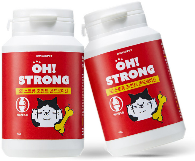 [동물병원 입점] 몽셰펫 고양이 관절 슬개골 분말 영양제, 2개, 뼈/관절강화, 50회분