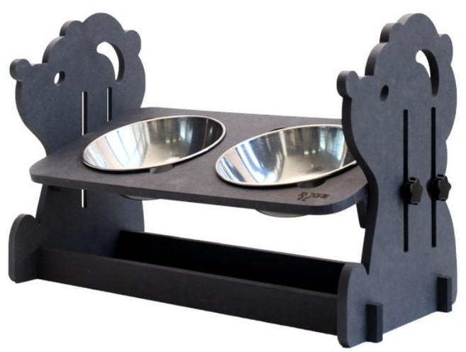 런메이크 높이 각도 조절 강아지 고양이 밥그릇, A타입 2p, 1개