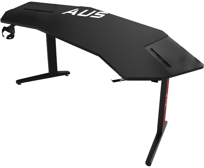 아우스 위너렉스 MT 프리미엄 게이밍책상 컴퓨터책상, 기본형, 블랙(BLACK)