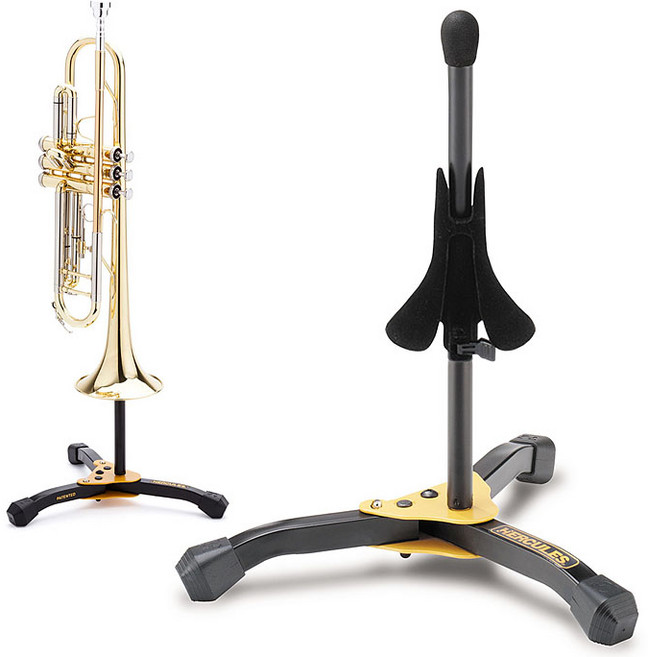 허큘리스 트럼펫 스탠드 DS510BB/코넷 겸용/접이식 받침대/휴대용 주머니 포함/HERCULES, 1개