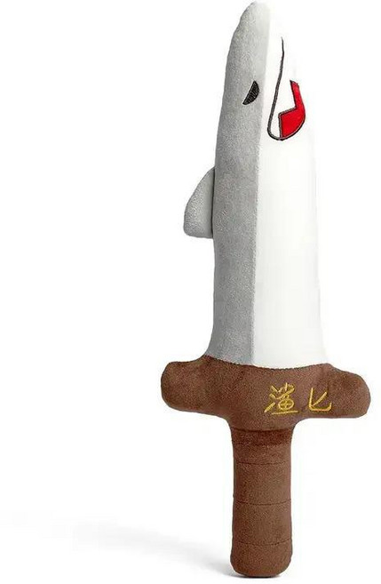 재미있는 상어 칼 장난감 생일선물 (개그+말장난) 귀여운 털 봉제인형, 사진색, 1개, 50cm