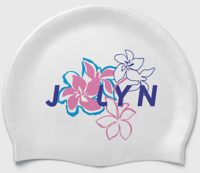 7위 - 졸린 실리콘 수모 수영모자 마우이 화이트 Jolyn Silicone Swim Cap (prints) - Ma