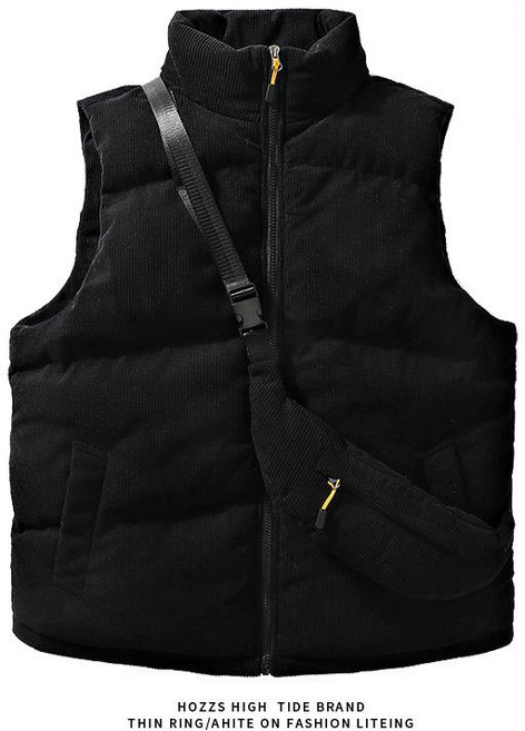 라오농 남자 가을 겨울 빅사이즈 코듀로이 따뜻한 스탠드칼라 베스트 루즈핏 민소매 자켓 조끼 HASJH11JJ