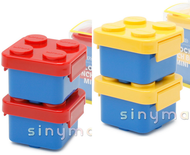 옥스포드 블럭런치박스 미니2p 0220, 엘로우