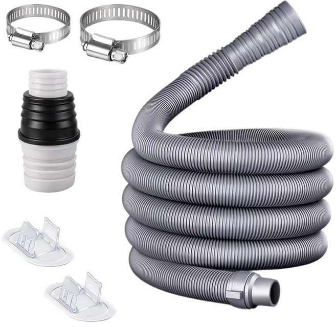 카로히포 세탁기 배수 호스 연장 연결캡 커넥터 호환형, 1세트, OC527-2m