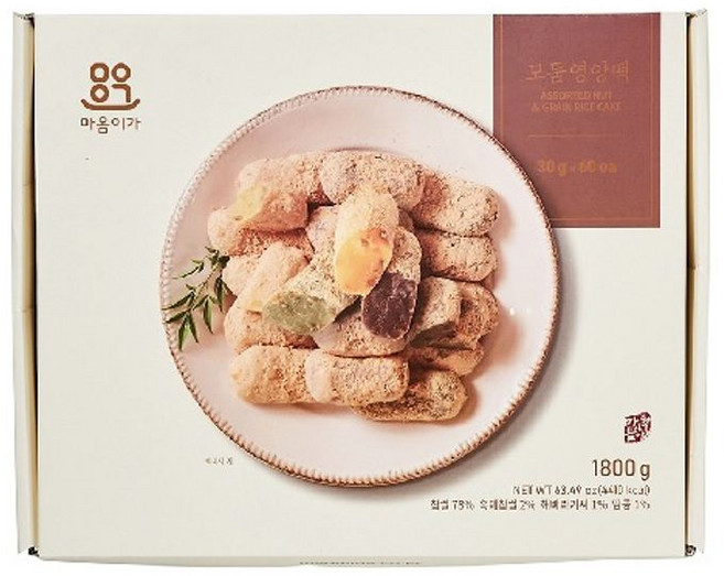 마음이가 모둠영양떡 흑미20개+호박20개+쑥20개, 60개