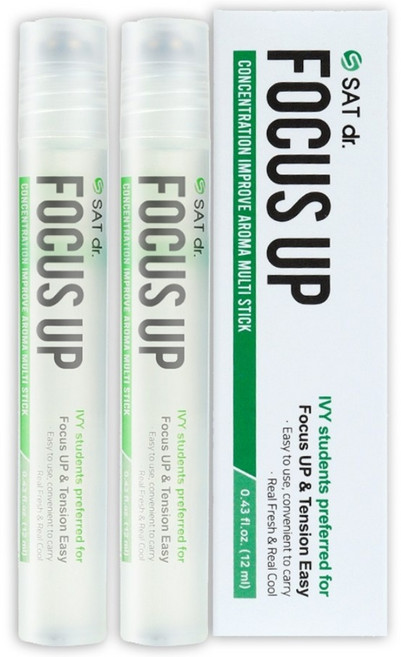 졸음펀치 포커스업 졸음방지 집중력 향상 아로마 롤온 멀티스틱, 12ml, 2개