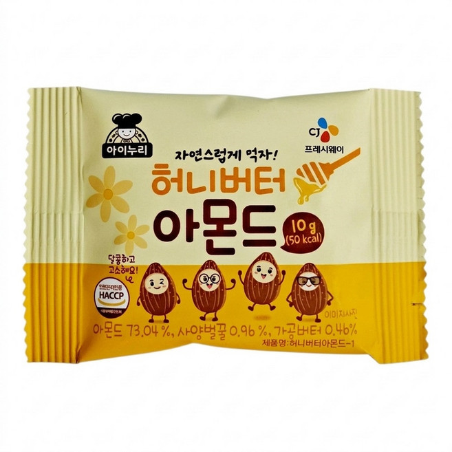 CJ 아이누리 허니버터 아몬드 10g, 40개