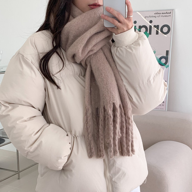 블루씨티 폭닥 캔디 무지 도톰 빅 목도리 머플러