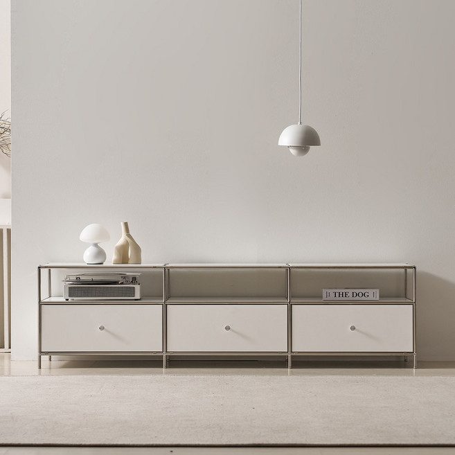 벨리에 베어 모듈거실장 미드센츄리거실장 1800 방문설치, 화이트