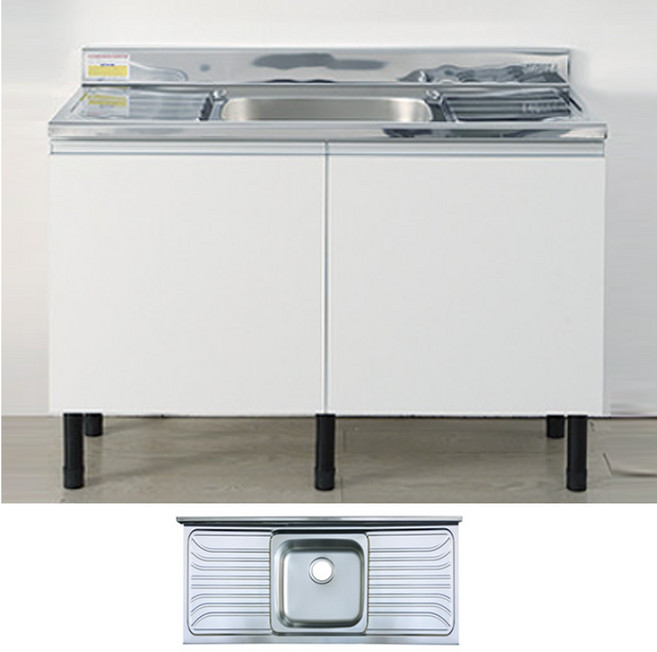 리즈하임 싱크대 조립 완제품 개수대 점보볼 중앙볼 좌볼 우볼 600~1200, 1200개수대(중앙볼)_화이트