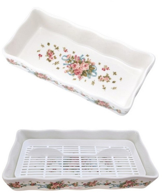 삼미 직사각 수저통 뚜껑 덮개 물받이 커트러리 보관, 1개, 잉글랜드