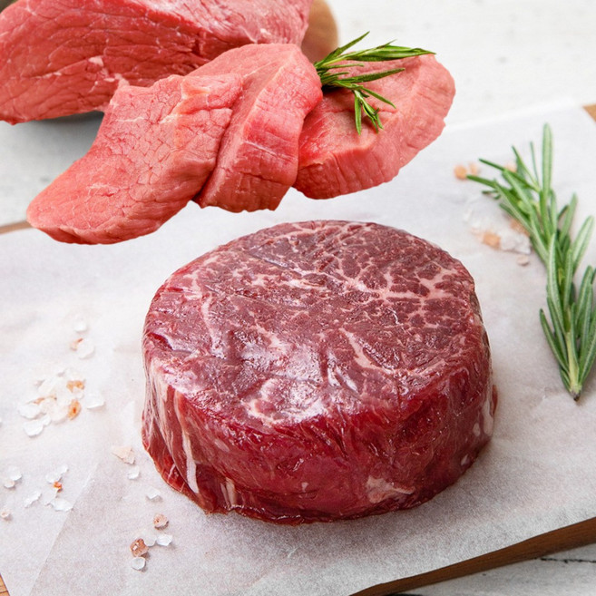 [당일발송] 미국산 프라임급 안심, 스테이크용(약3~4cm), 500g, 1개