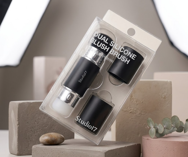 스튜디오17 듀얼 실리콘 블러셔 브러쉬, 듀얼블러셔, 1개