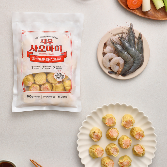 대진엠에스 새우 샤오마이 수제 딤섬, 500g, 1개