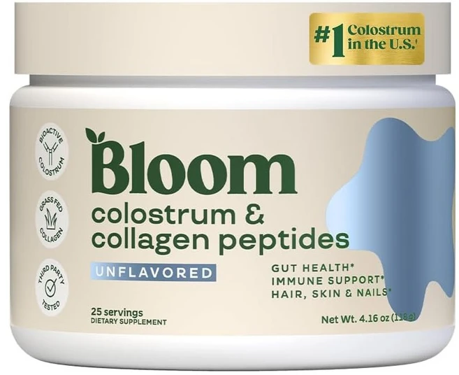 블룸 뉴트리션 Bloom 초유 & 콜라겐 무맛 unflavored 펩타이드, 1개, 118g - 쿠팡