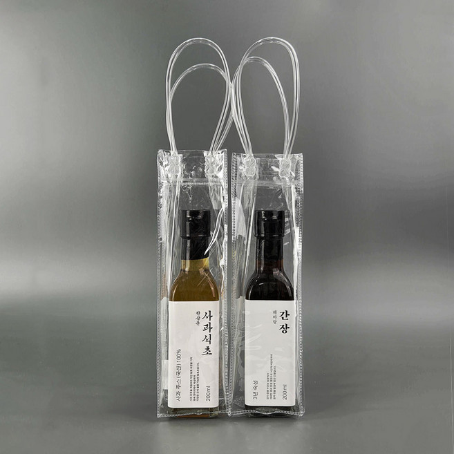 미르 PVC 투명 비닐 쇼핑백 생수 1호, 50개, 1개입