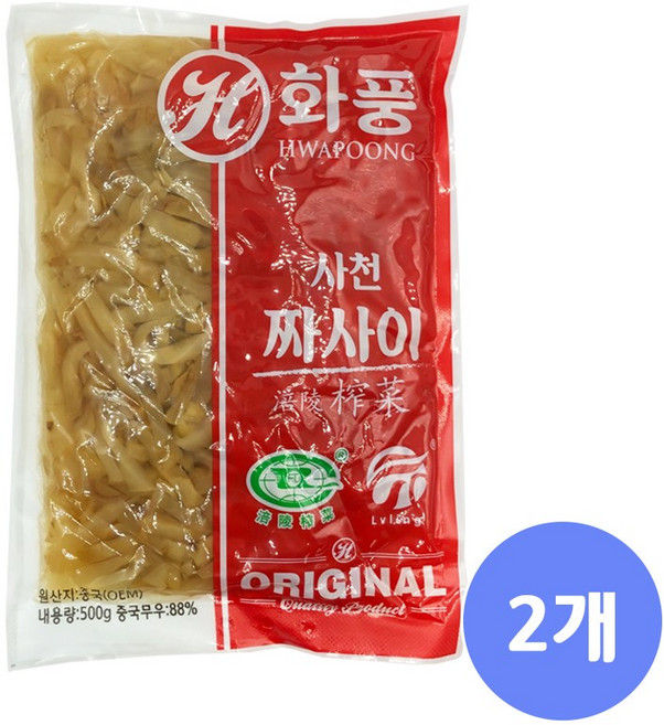 (메카몰) 화풍 사천 짜사이, 500g, 2개