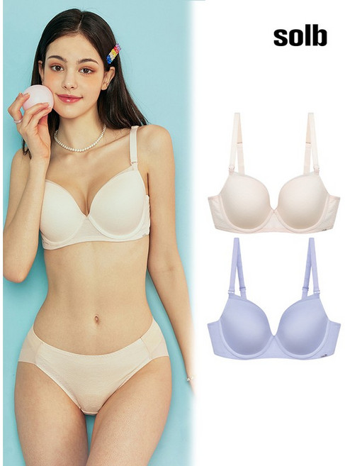 솔브 하이브리드 와이어 보정 브라 1+1 SSET182