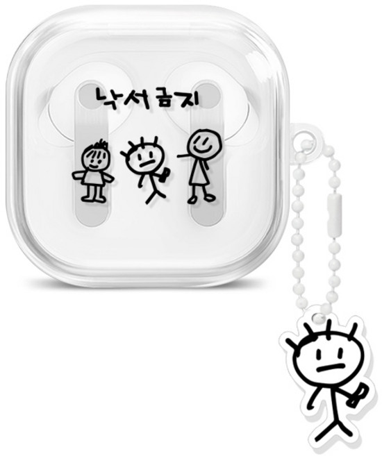 로윈 버즈4 버즈4프로 키링세트 디자인 투명케이스, 1개, 낙서, [버즈4/버즈4프로]