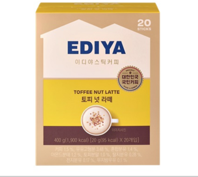 이디야 비니스트 토피넛라떼20g x 50개, 20g, 20개입, 1개