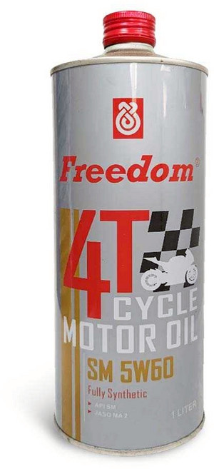 Freedom 4T 全合成機車機油 SM 提升引擎性能 延長使用壽命, 1個, 5W60 1L