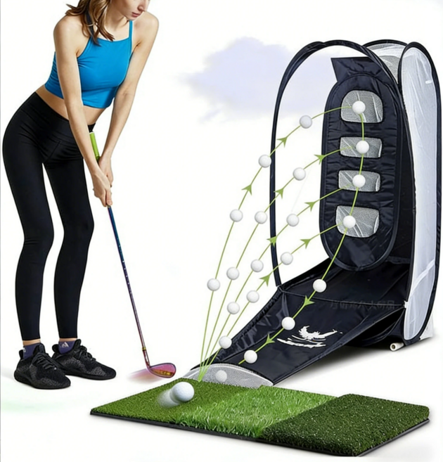 골프 연습그물망 골프연습장 골프타격망 연습용골프망 슈트 1160mm*420mm*1390mm, 블랙, 1개